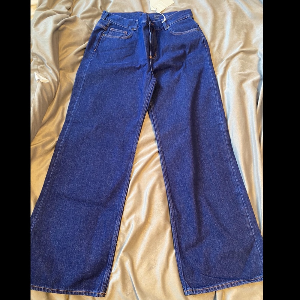 Brand new blue jeans